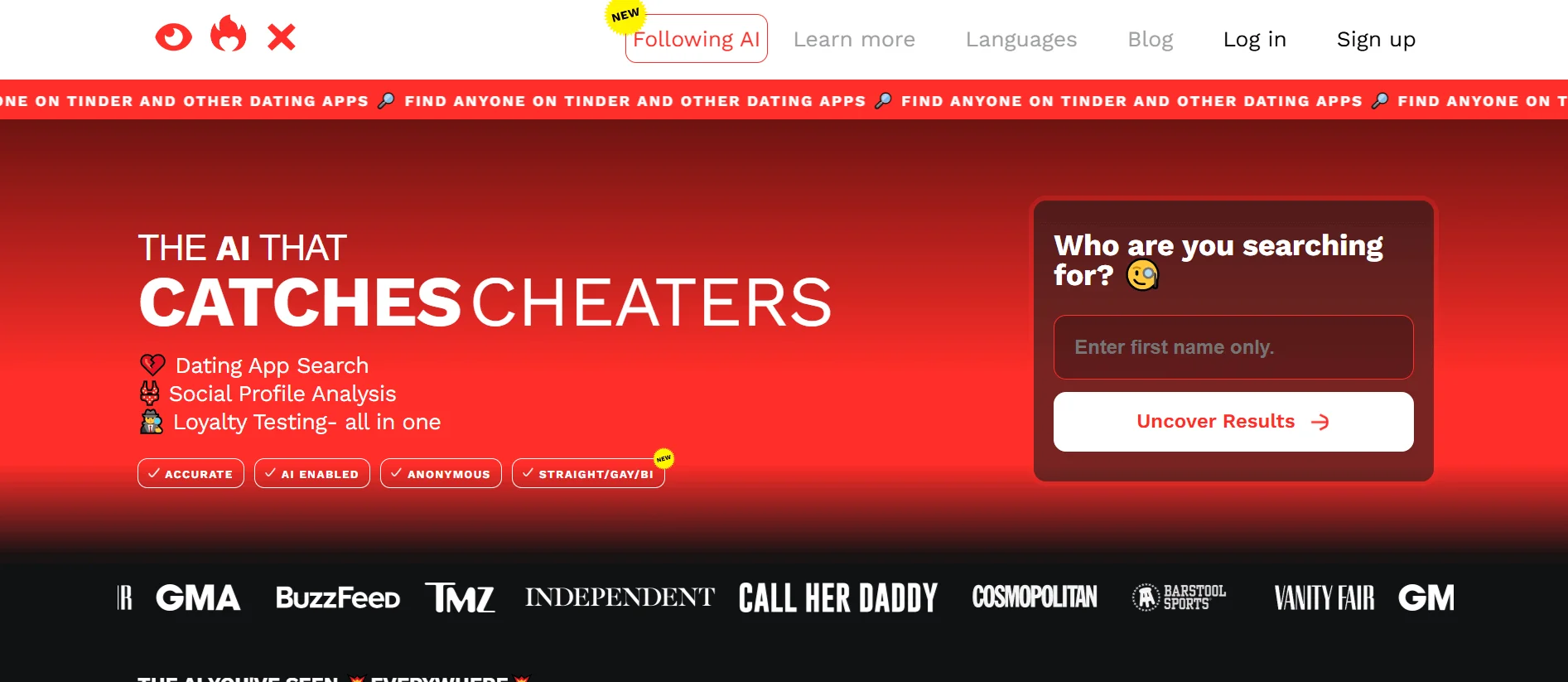 CheaterBuster AI Review - Find Tinder Profiles - AIListingTool