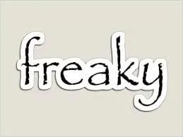 Freaky font