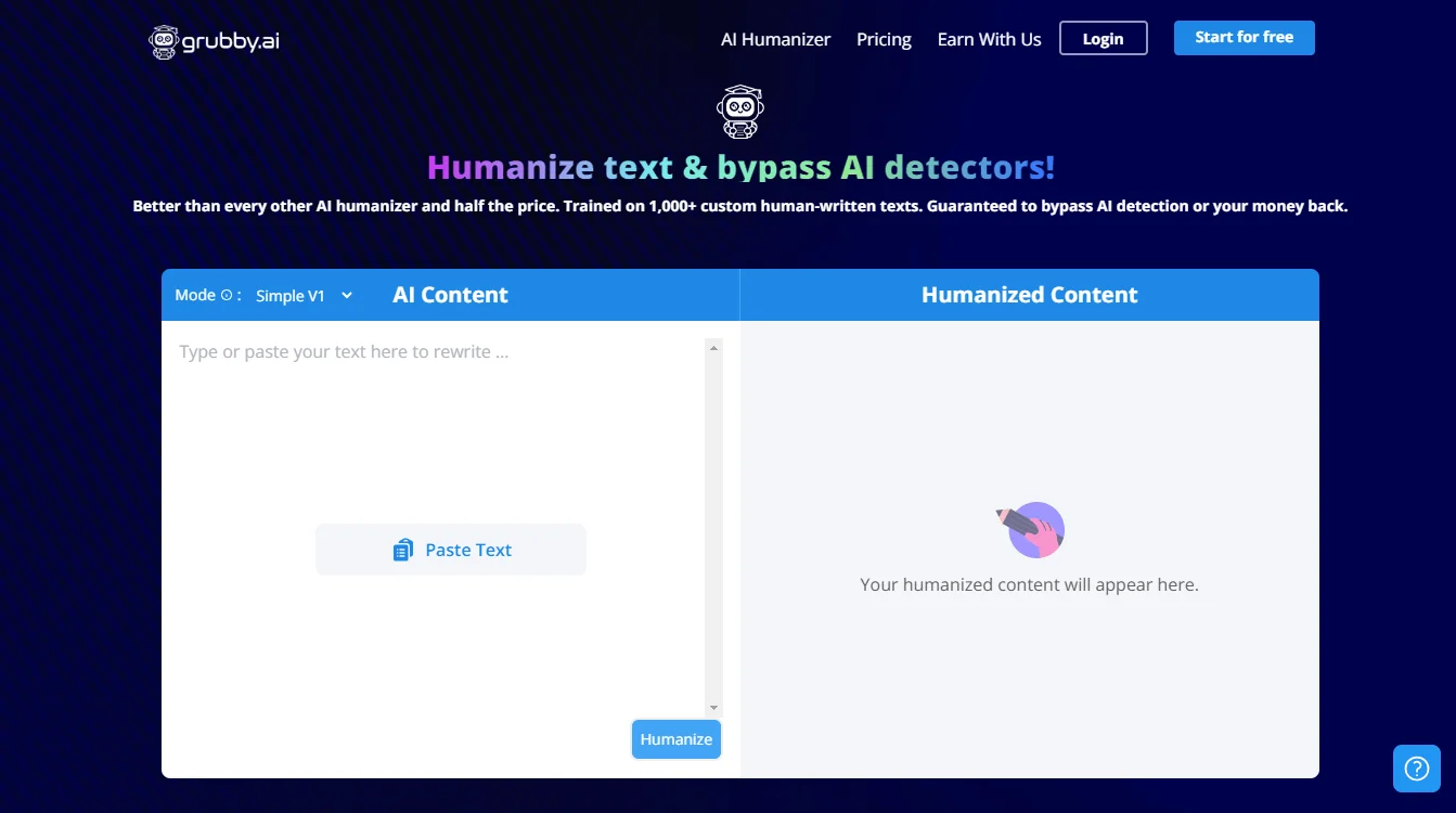 Grubby AI : Features, Pricing & Performance - AIListingTool