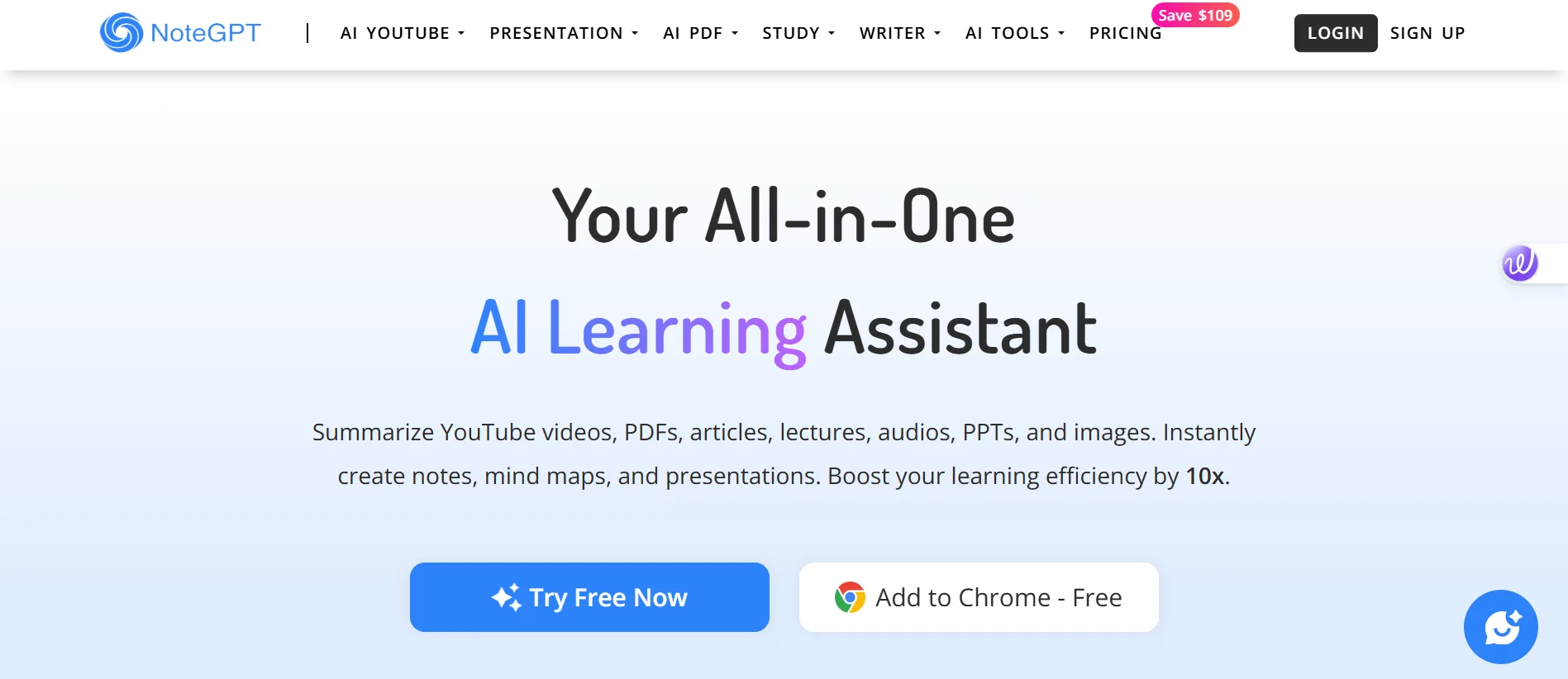NoteGPT: Best AI Learning Assistant for Students - AIListingTool