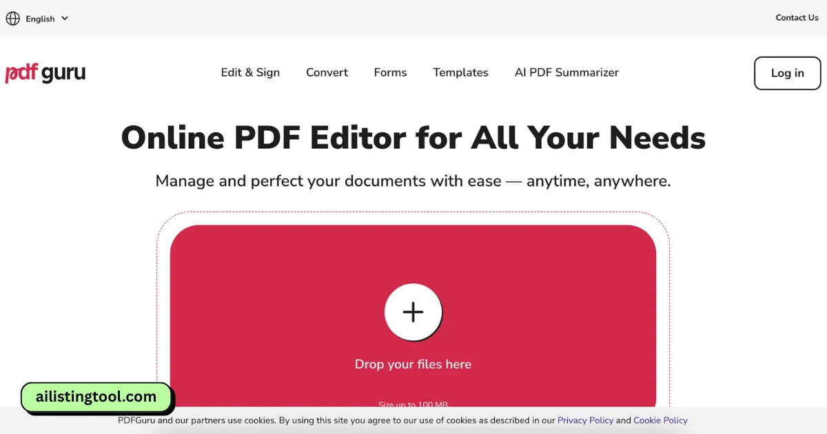PDFGuru – All-in-One Online PDF Tool - AIListingTool